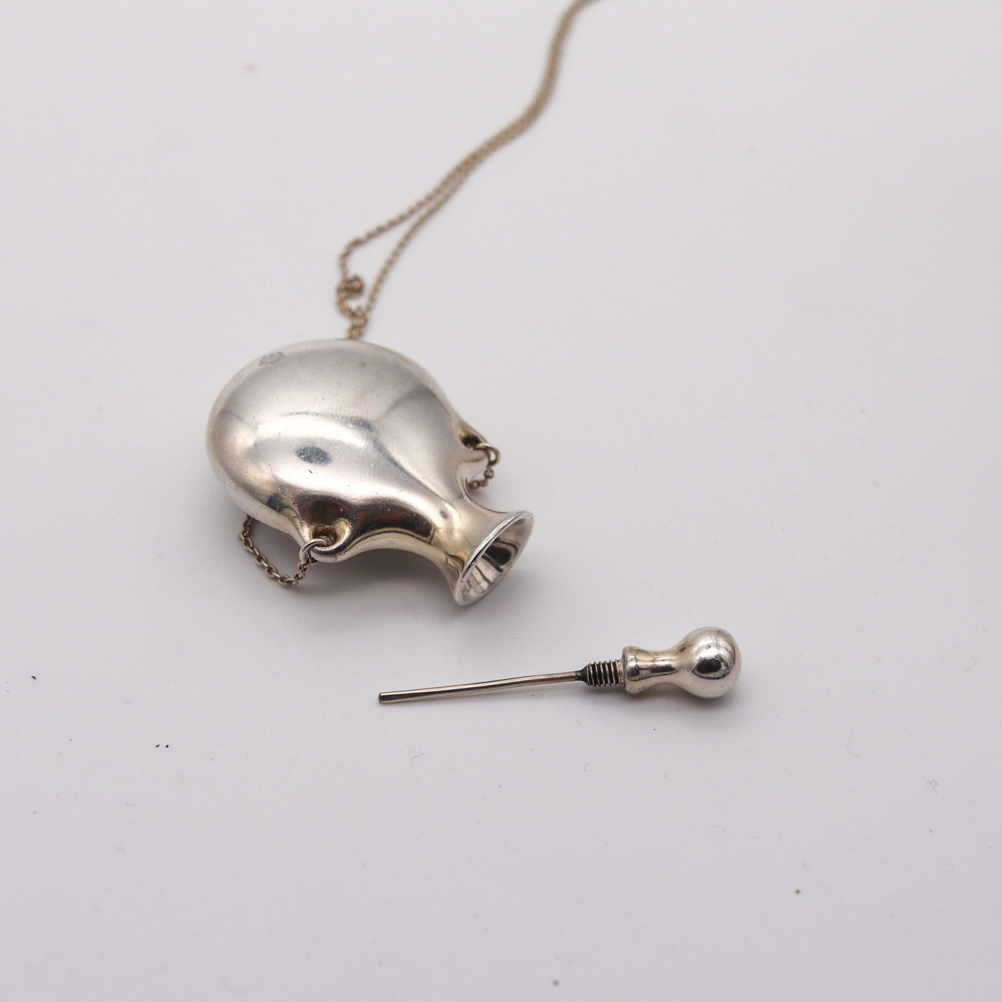 TIFFANY & CO. By Elsa Peretti Freeform Bottle With Lid Necklace in 925 Sterling 3