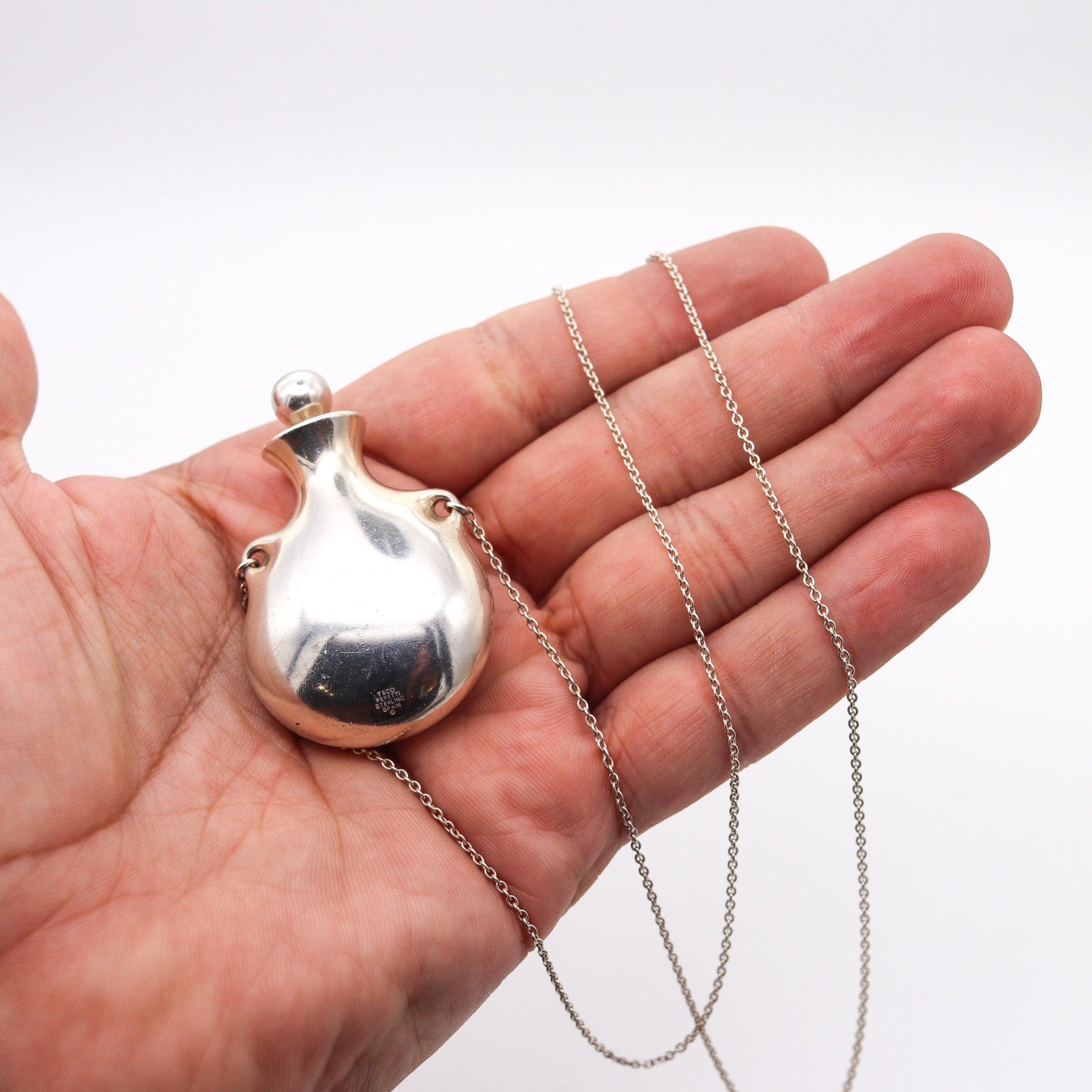 TIFFANY & CO. By Elsa Peretti Freeform Bottle With Lid Necklace in 925 Sterling 4