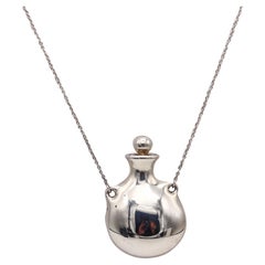 Retro Tiffany & Co. By Elsa Peretti Freeform Open Bottle Necklace 925 Sterling Silver