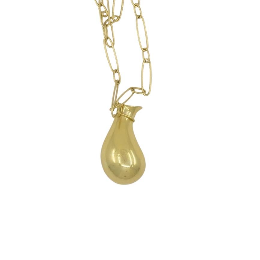 Women's or Men's Tiffany & Co. by Elsa Peretti Jug Necklace 18k Gold For Sale