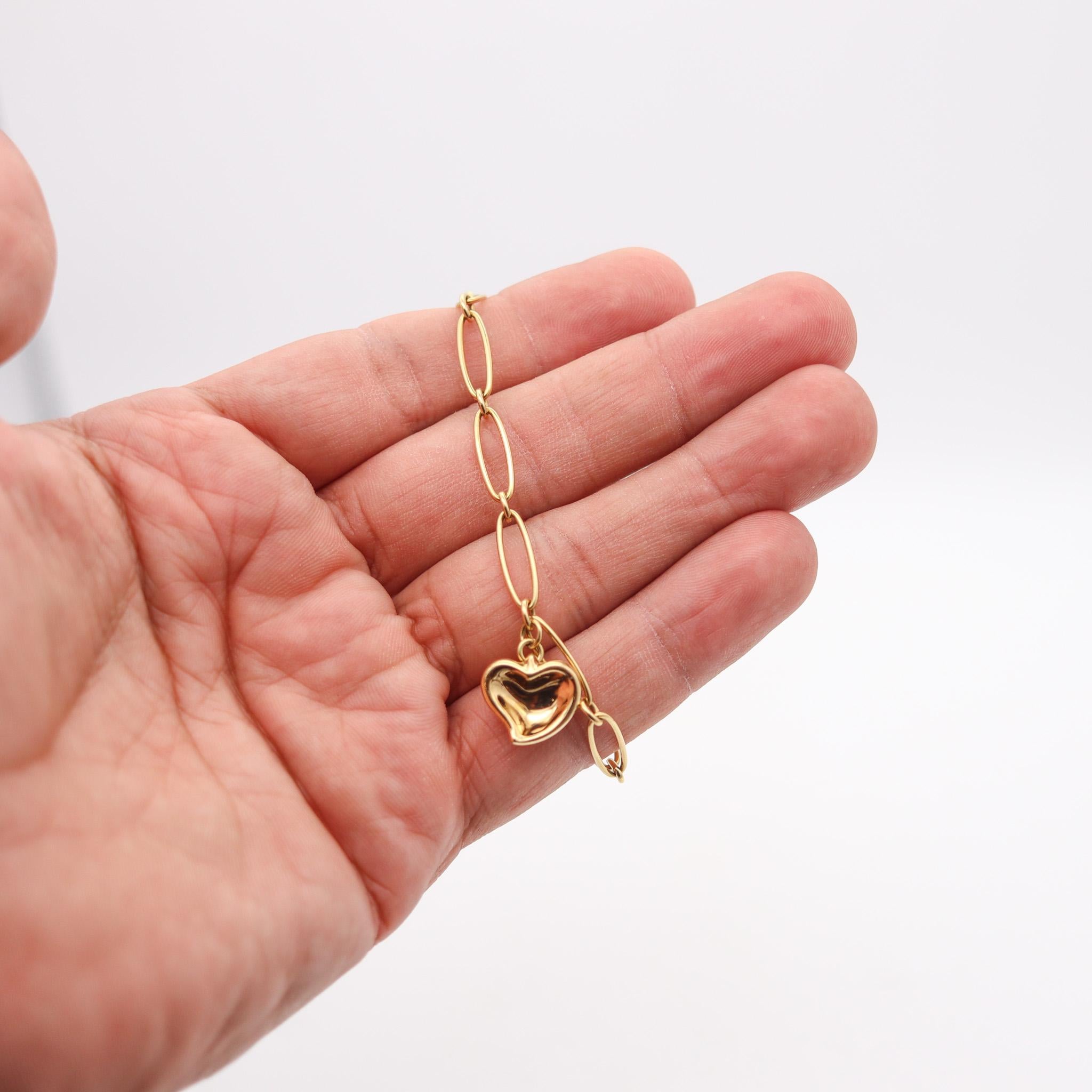 Modern Tiffany & Co By Elsa Peretti Links Bracelet With Heart In Solid 18Kt Yellow Gold