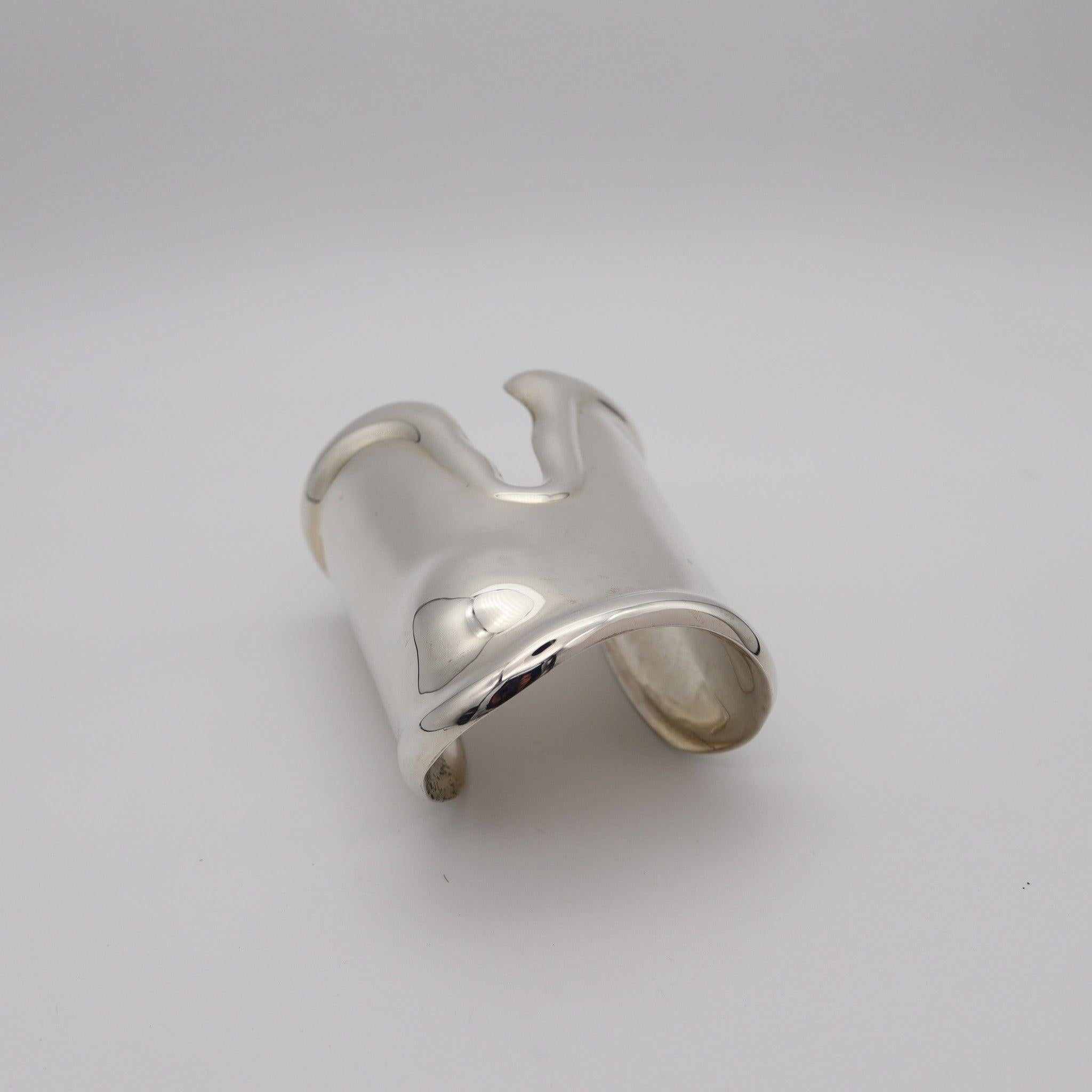 TIFFANY & CO. Di Elsa Peretti Massive Ex Large Argento 925 Polsino con osso destro in vendita 1