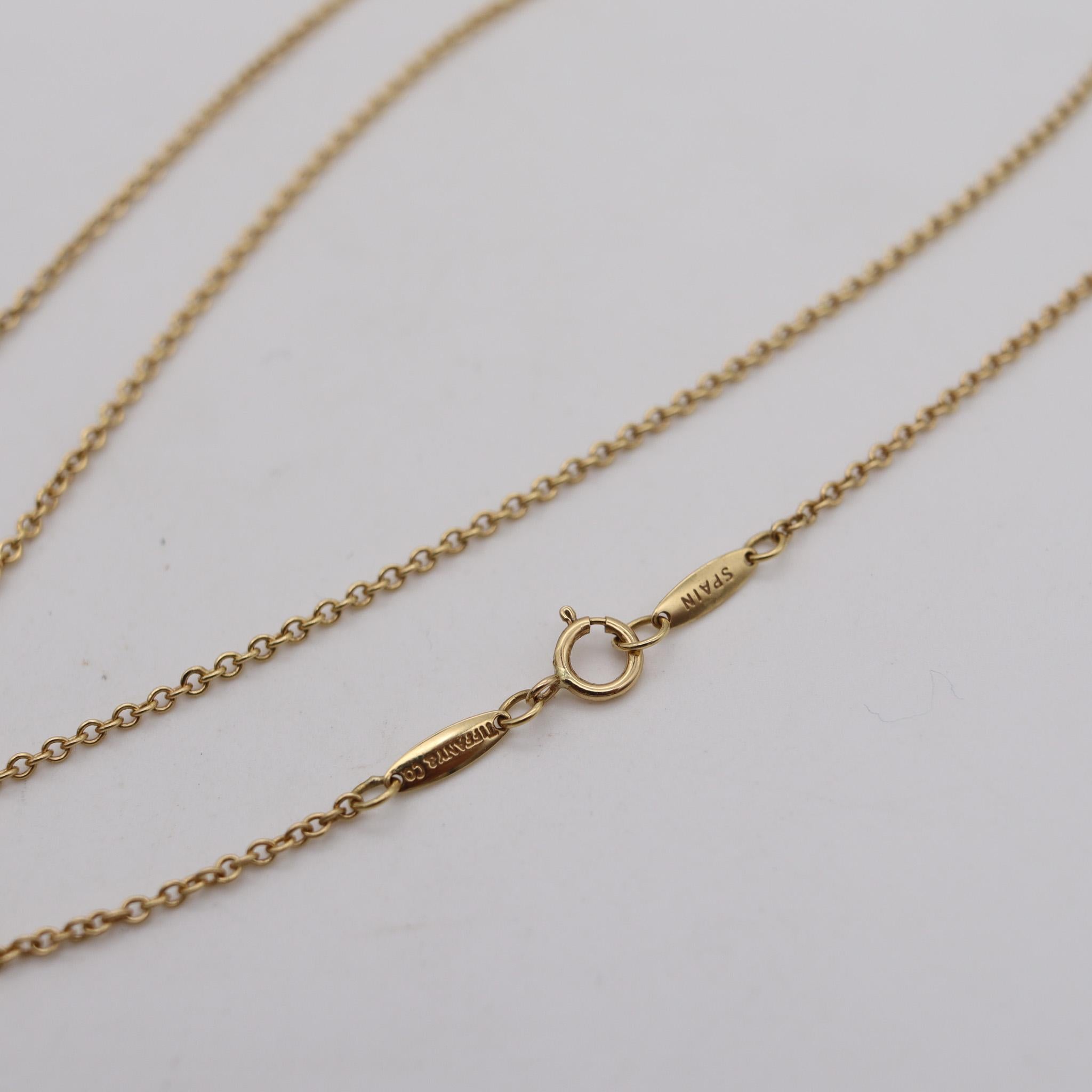Tiffany & Co. By Elsa Peretti Scent Bottle Necklace In Solid 18Kt Yellow Gold In Excellent Condition For Sale In Miami, FL