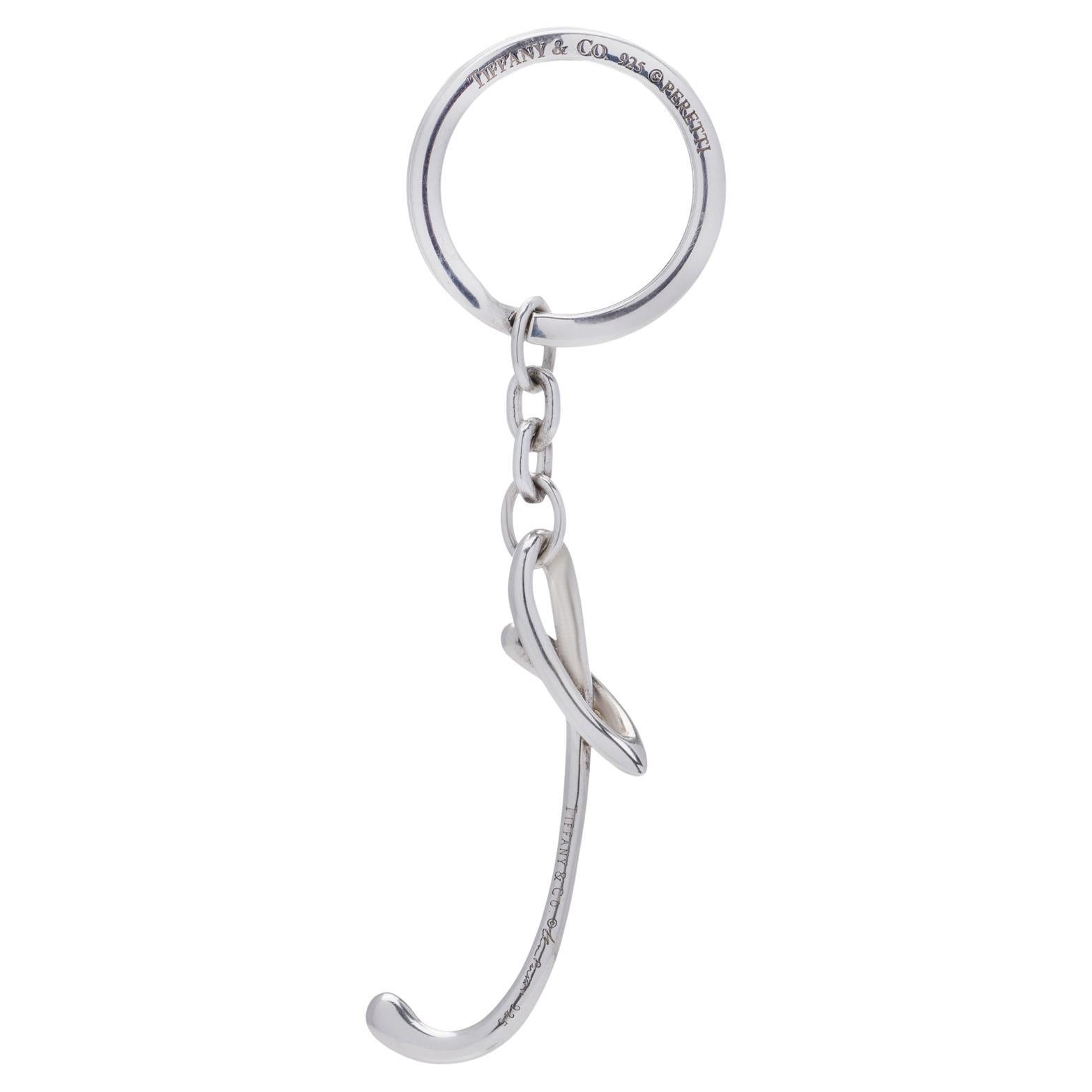 Tiffany & Co. by Elsa Peretti Sterling Silver 925 t letter key chain