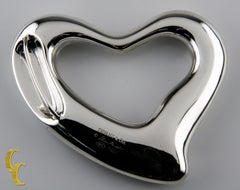 Elsa Peretti for Tiffany & Co Sterling Silver Open Heart Belt Buckle