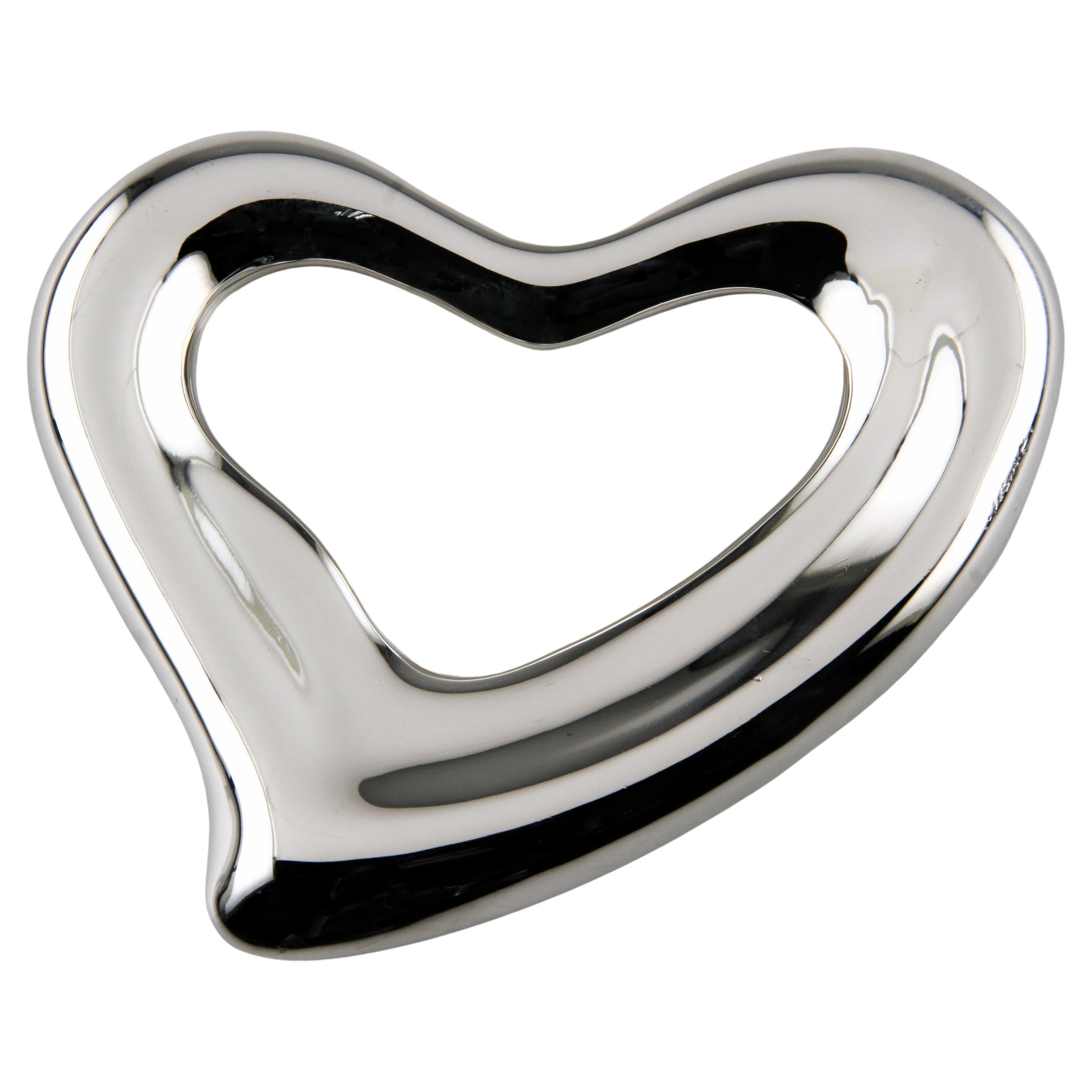 Tiffany & Co by Elsa Peretti Sterling Silver Open Heart Belt Buckle For Sale
