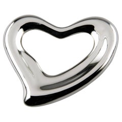Retro Tiffany & Co by Elsa Peretti Sterling Silver Open Heart Belt Buckle