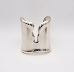 TIFFANY & CO By Elsa Peretti Vintage Left Bone Wrist Cuff In 925 Sterling Silver