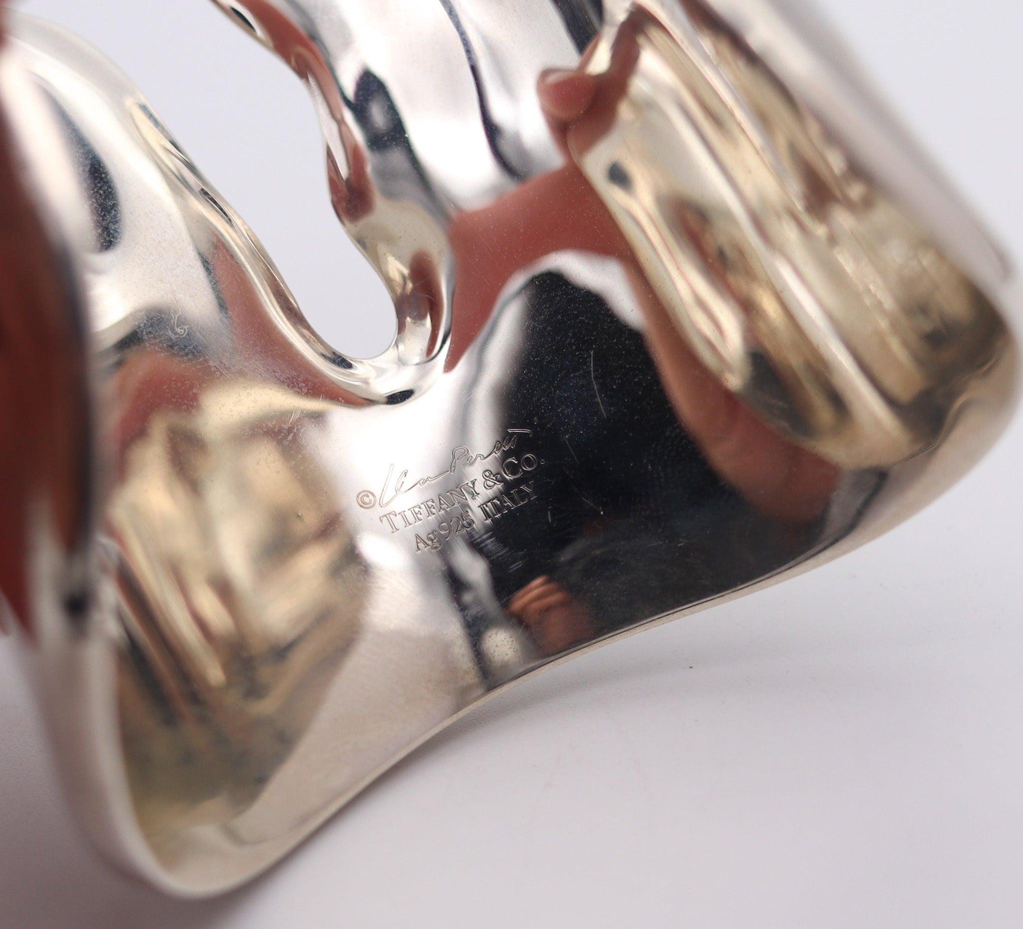 TIFFANY & CO By Elsa Peretti Vintage Left Bone Wrist Cuff In 925 Sterling Silver 1