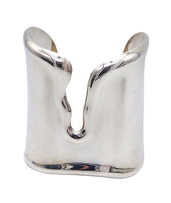 TIFFANY & CO By Elsa Peretti Vintage Left Bone Wrist Cuff In 925 Sterling Silver