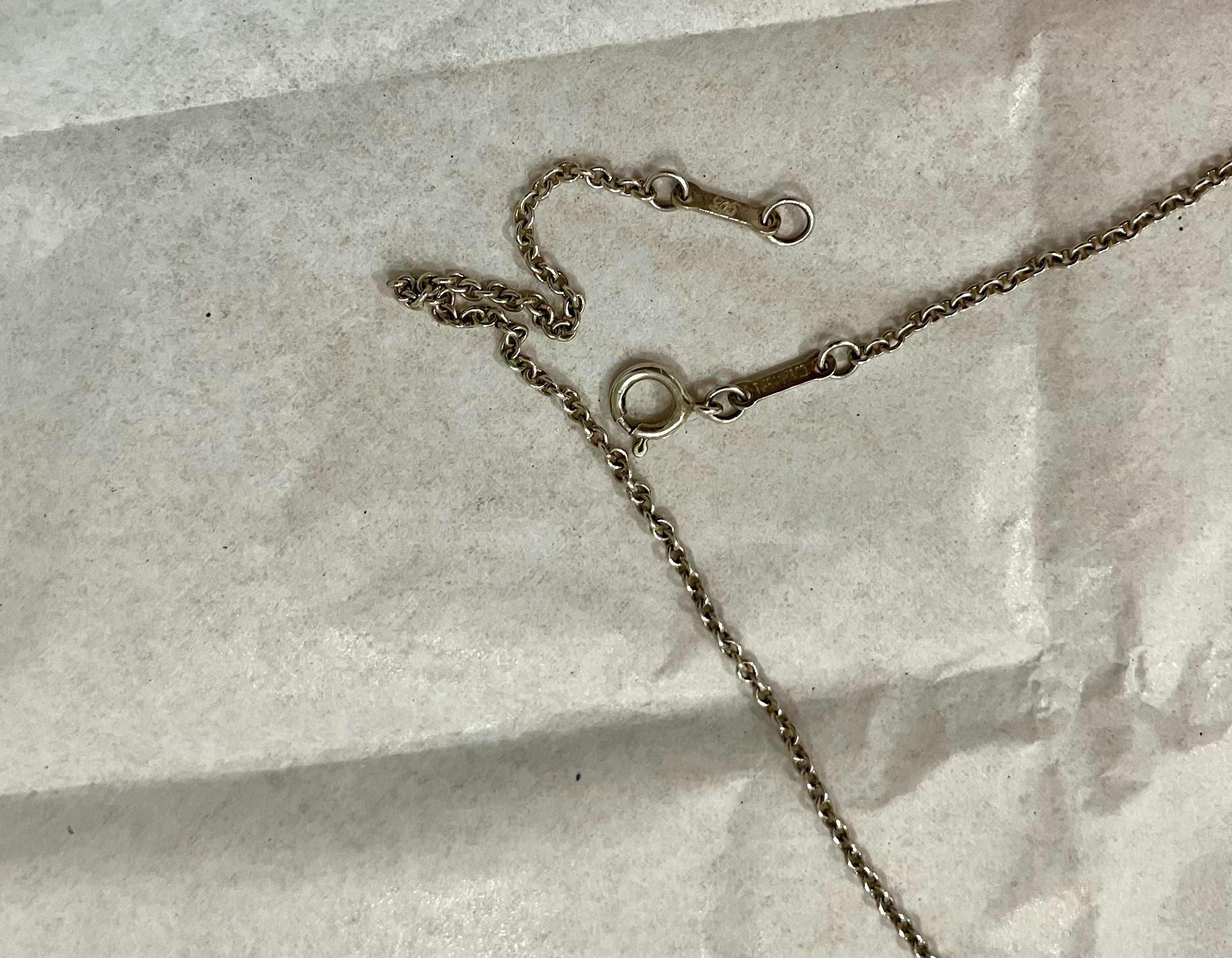 Tiffany & Co. by Elsa Perreti Collana in argento con cuore aperto in vendita 2