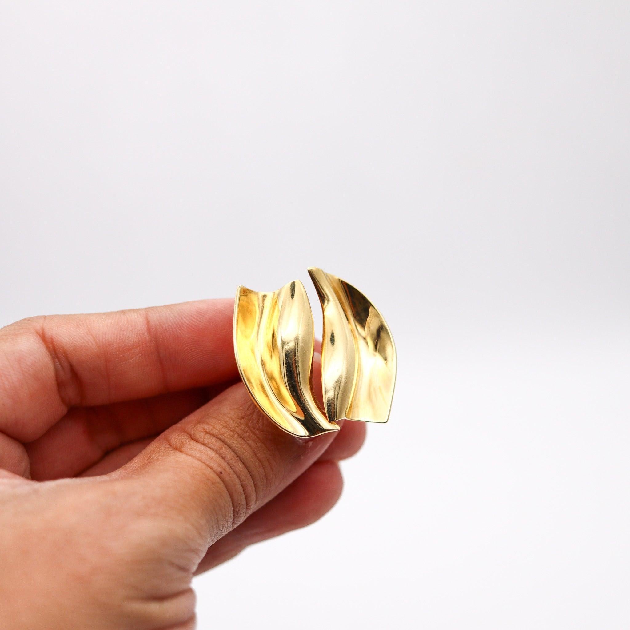 TIFFANY & CO. By Frank Gehry Sculptural Cocktail Ring In Solid 18Kt Yellow Gold 4