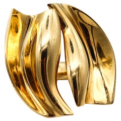 TIFFANY & CO. Bague cocktail sculpturale de Frank Gehry en or jaune massif 18 carats