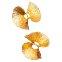 Tiffany & Co. by George Schuler 1940 Coppia di spille a clip retrò in oro giallo 14kt
