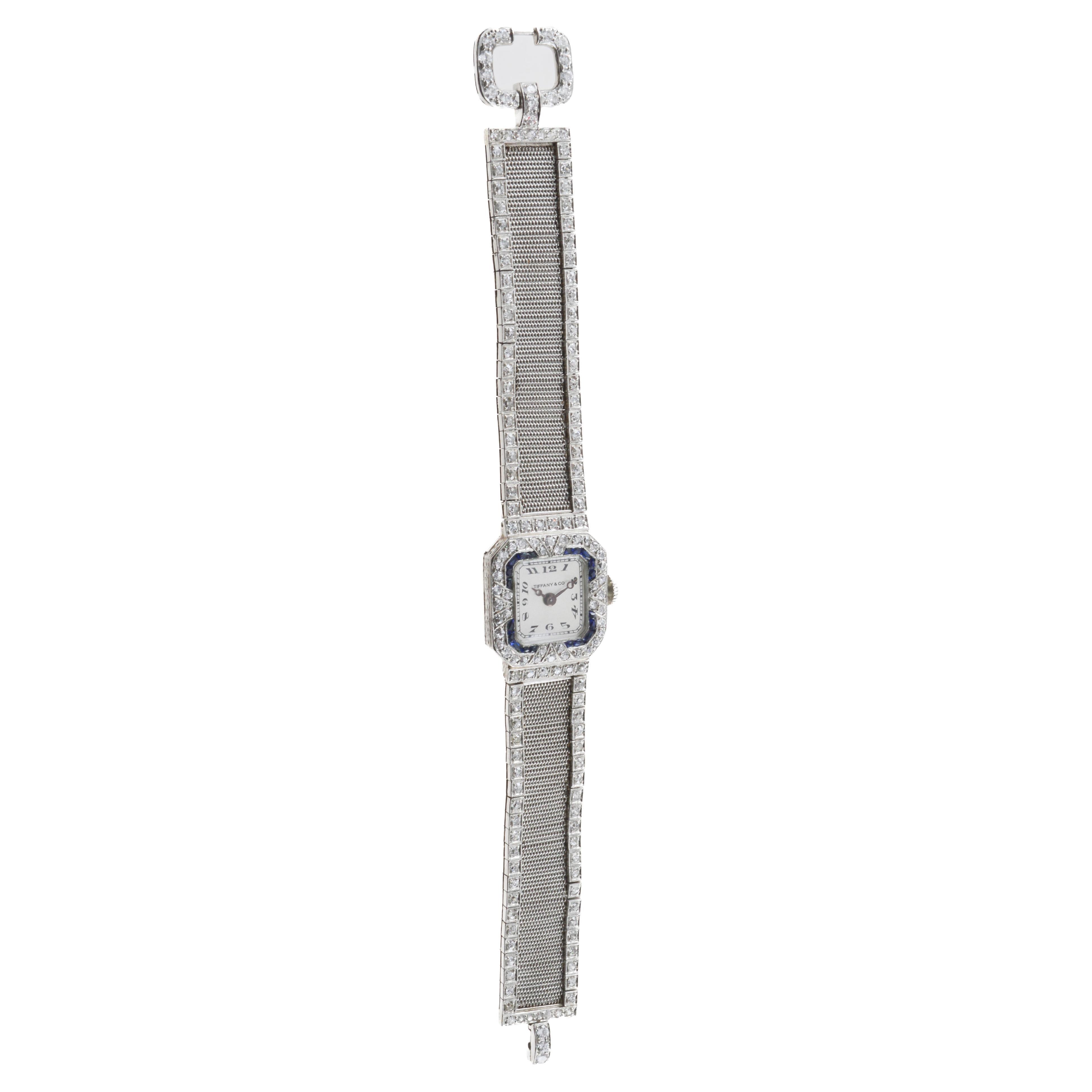 Art Déco Orologio Tiffany & Co. by Haas Neveux in platino Art Deco del 1920 circa Quadrante di Stern in vendita