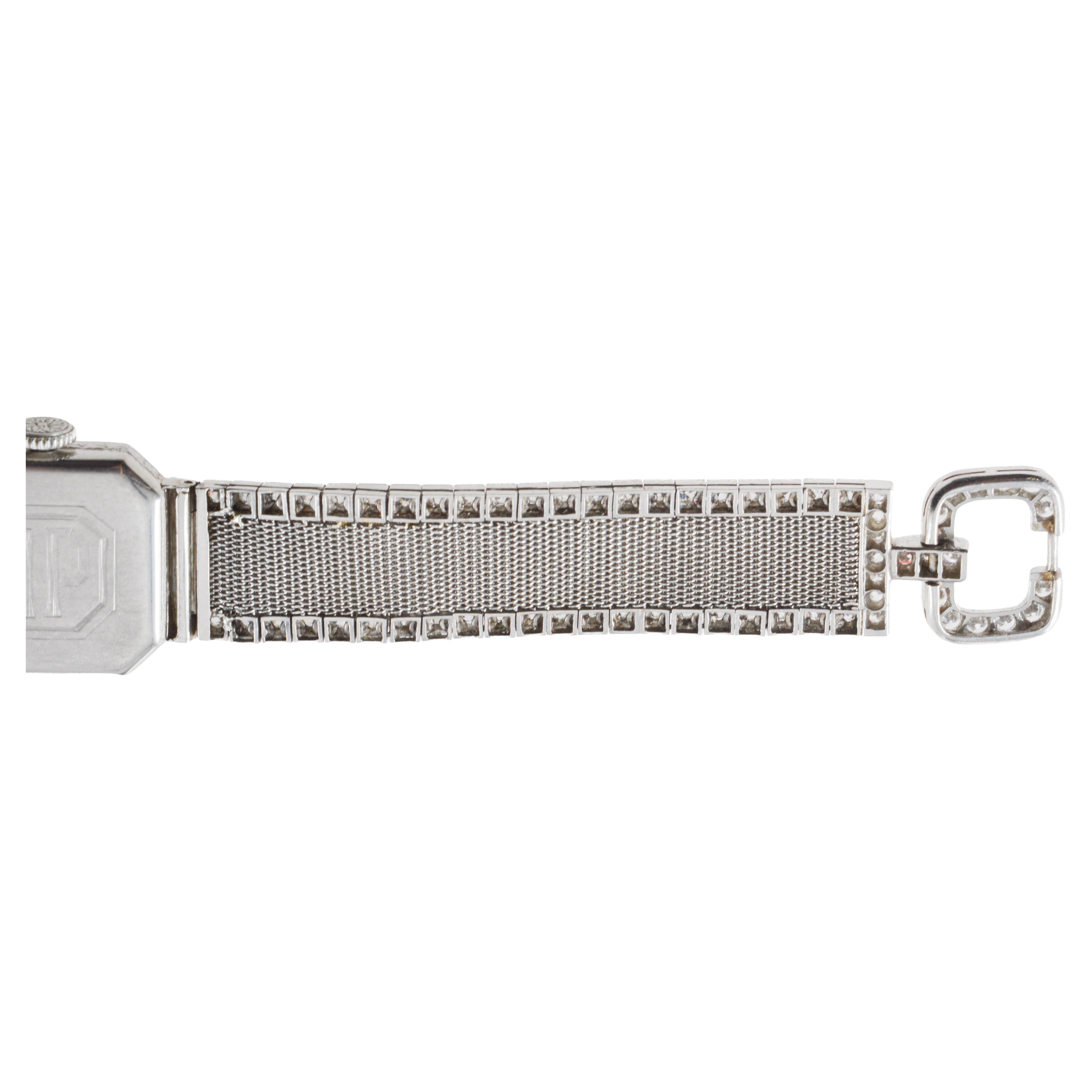 Orologio Tiffany & Co. by Haas Neveux in platino Art Deco del 1920 circa Quadrante di Stern in vendita 1