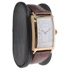 Tiffany & Co. by International 18 Karat Gold Art Deco Tank Watch, circa 1930
