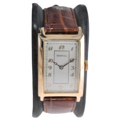 Tiffany & Co. by International 18 Karat Gold Art Deco Tank Watch, circa 1930