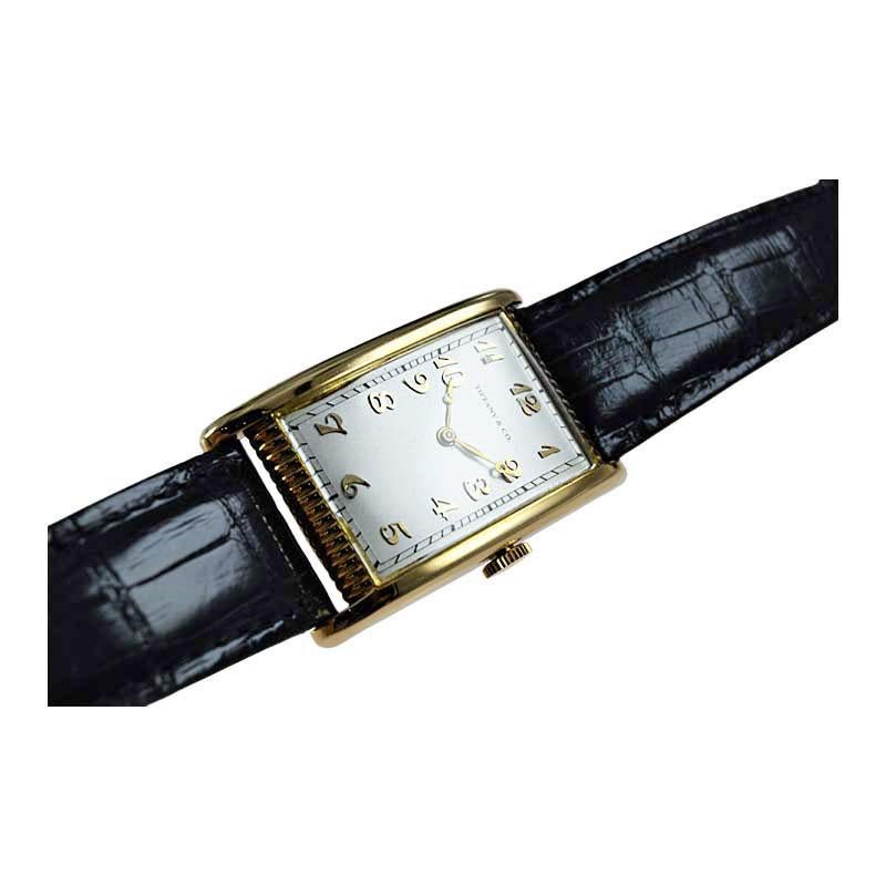 Tiffany & Co. by International Watch Co. Yellow Gold Watch In Excellent Condition In Long Beach, CA