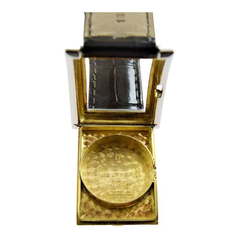 Tiffany & Co. by Jurgensen White and Rose Gold Art Deco Handmade Watch, 1930s 4