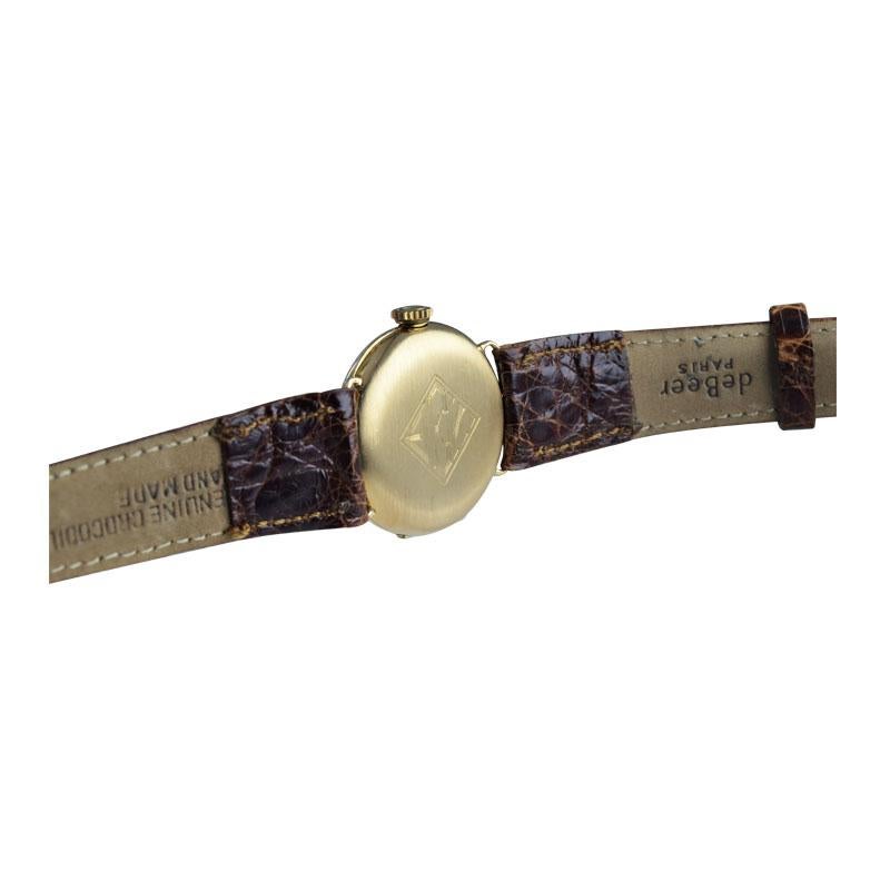 Tiffany & Co. by Longines 18 Karat Gold from 1917 Art Deco Watch 100 Years Old 3