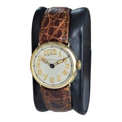 Tiffany & Co. by Longines 18 Karat Gold from 1917 Art Deco Watch 100 Years Old