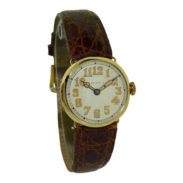 Tiffany Co. by Longines 18 Karat Gold from 1917 Art Deco Watch 100 ...