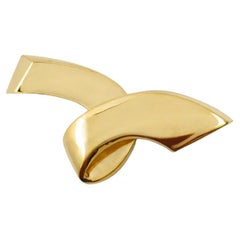 Vintage Tiffany & Co by Paloma Picasso 18k Yellow Gold Ribbon Brooch