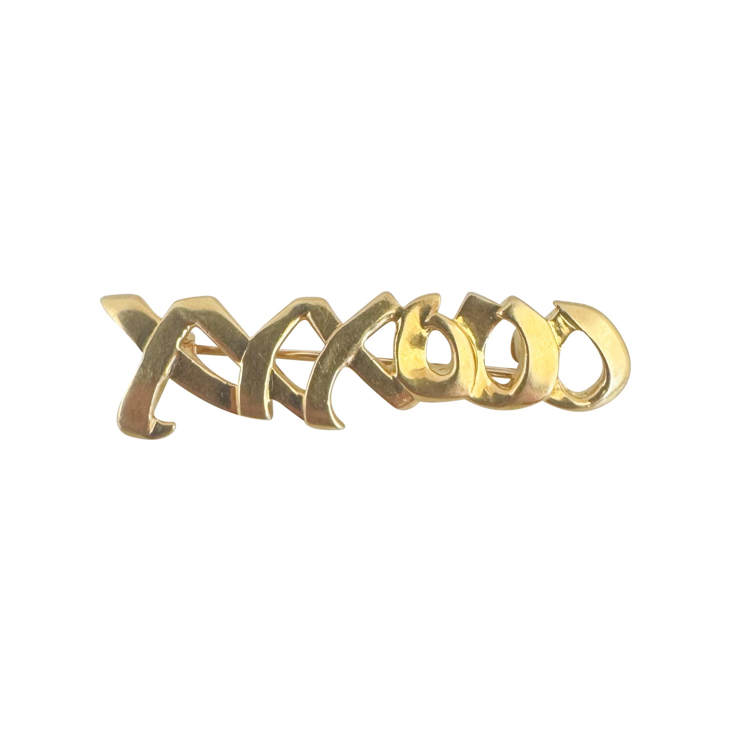 Condition:  Excellent Condition, Professionally Cleaned and Polished
Metal:  18k Gold (Marked, and Professionally Tested)
Weight:  4.9g
Length:  1.4 Inches
Width:  0.4 Inches
Closure: Pin
Markings:  