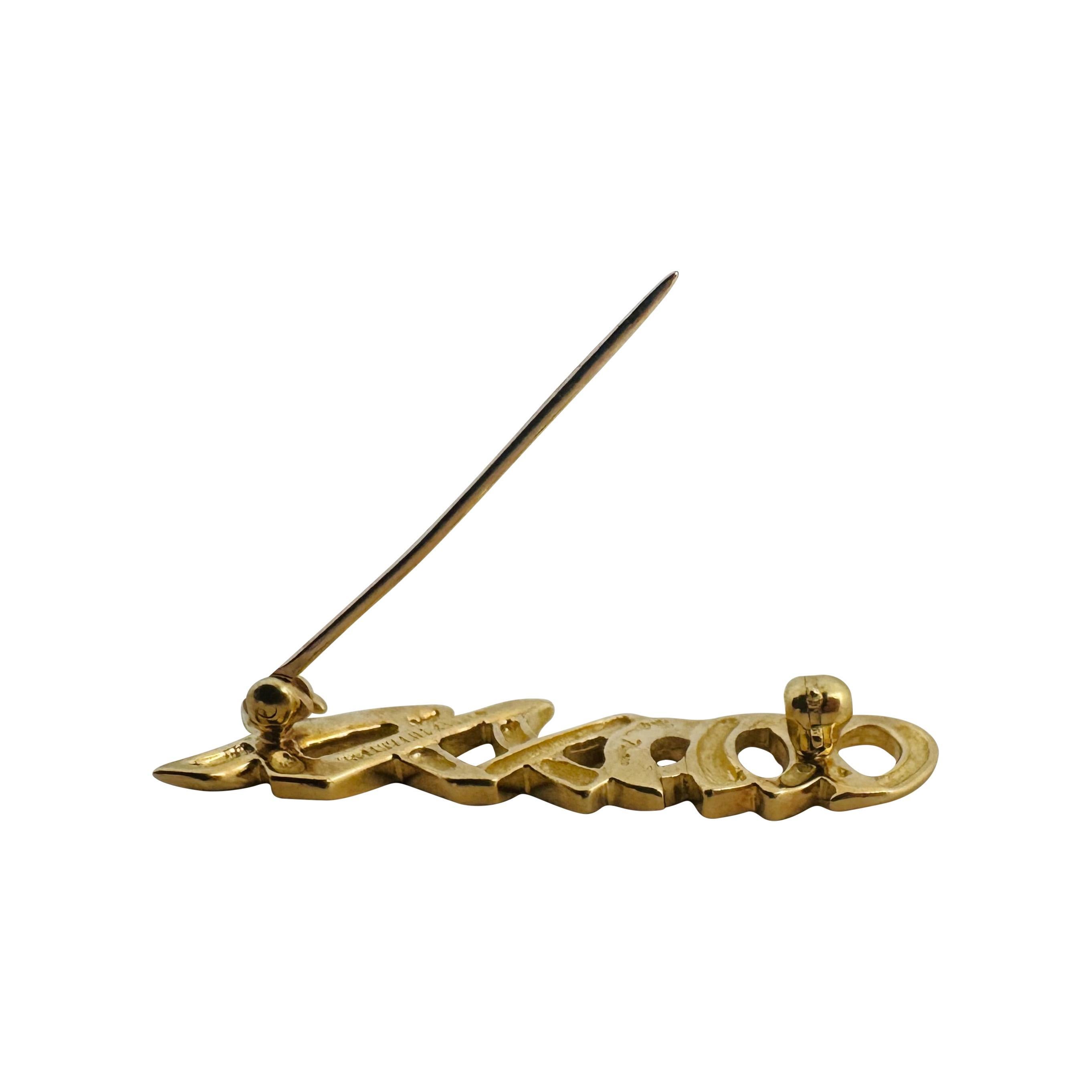 Women's Tiffany & Co. by Paloma Picasso 1983 Vintage XO Signature Pin Brooch