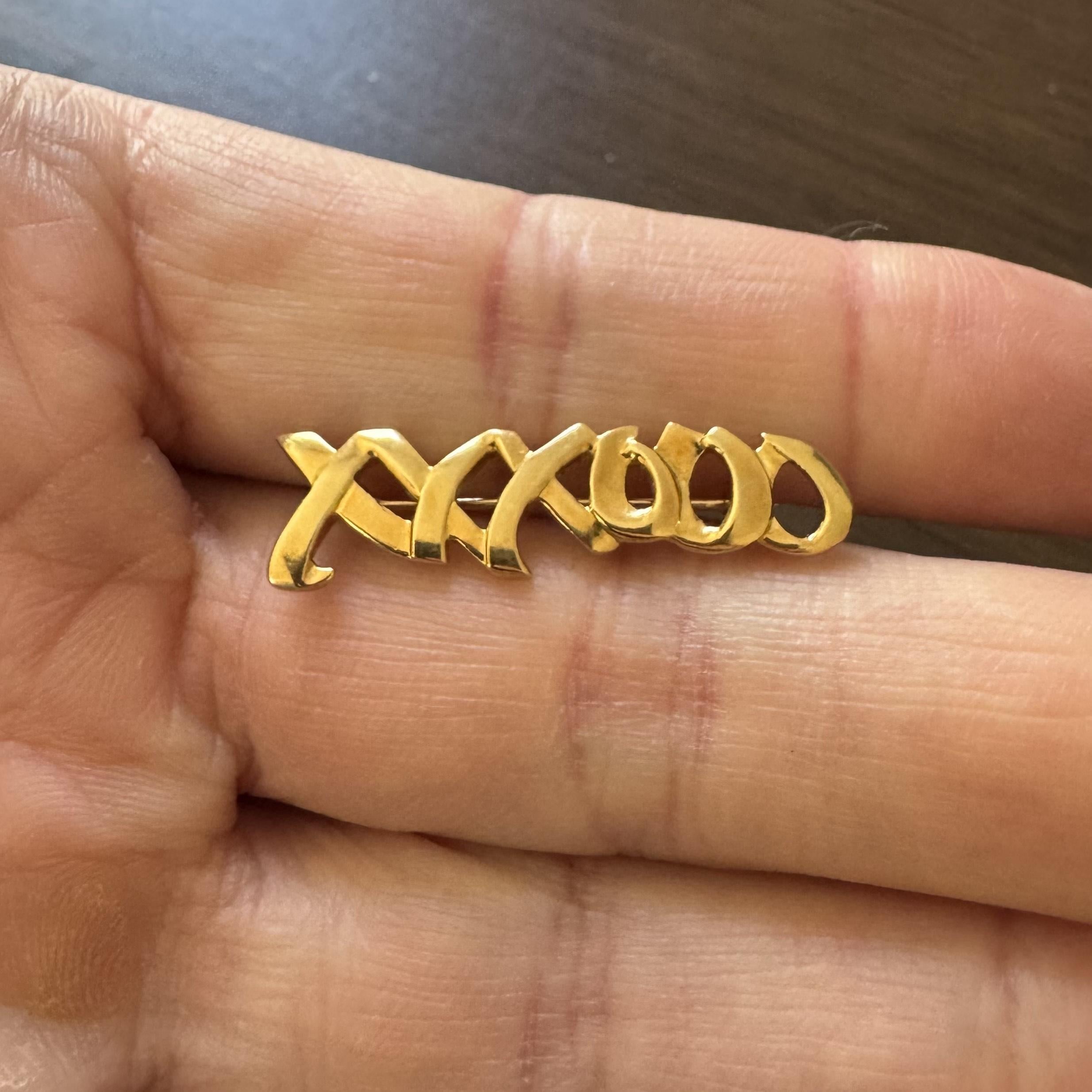 Tiffany & Co. by Paloma Picasso 1983 Vintage XO Signature Pin Brooch 3