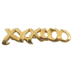 Tiffany & Co. by Paloma Picasso 1983 Vintage XO Signature Pin Brooch