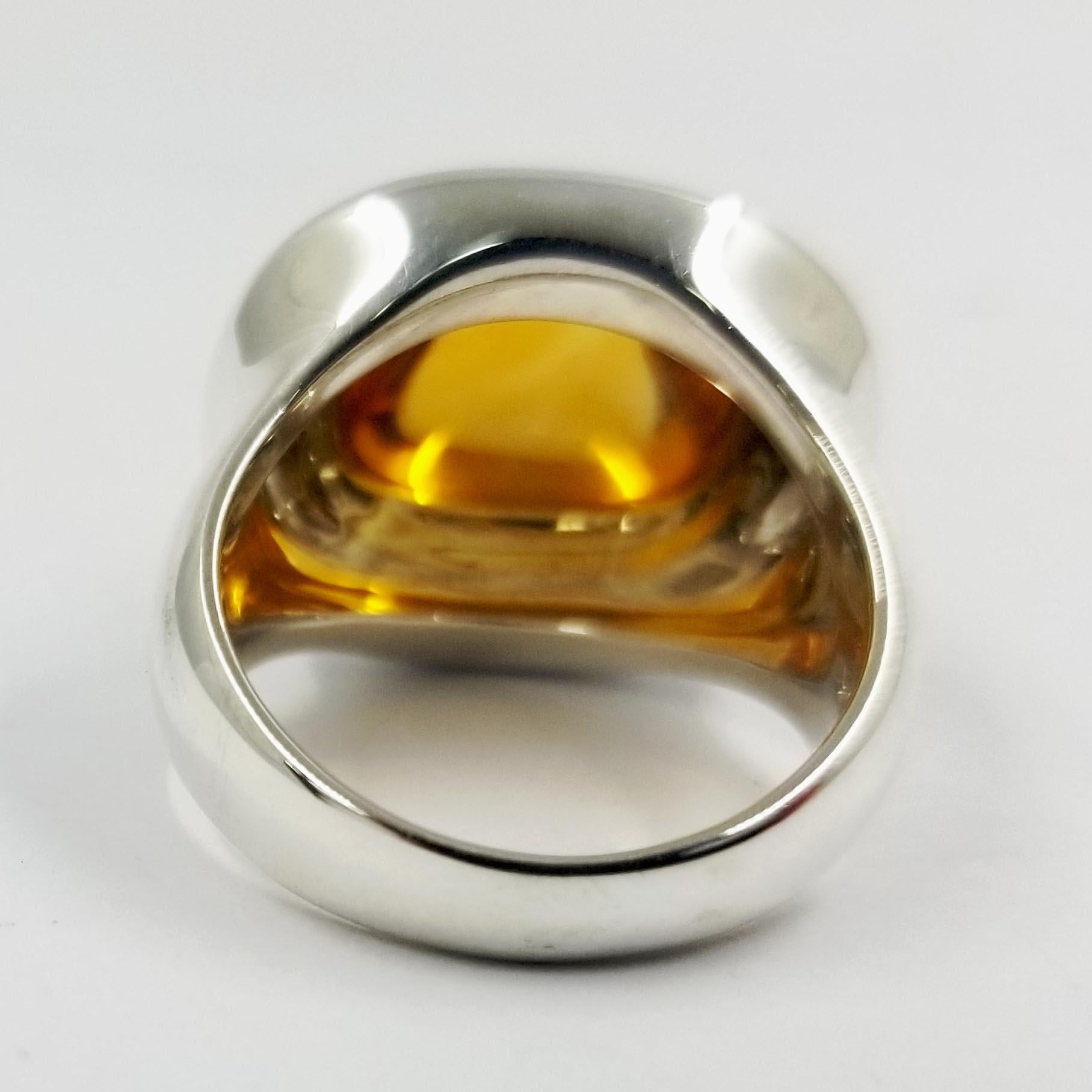 Women's or Men's Tiffany & Co. by Paloma Picasso Citrine Cabochon Cocktail Ring