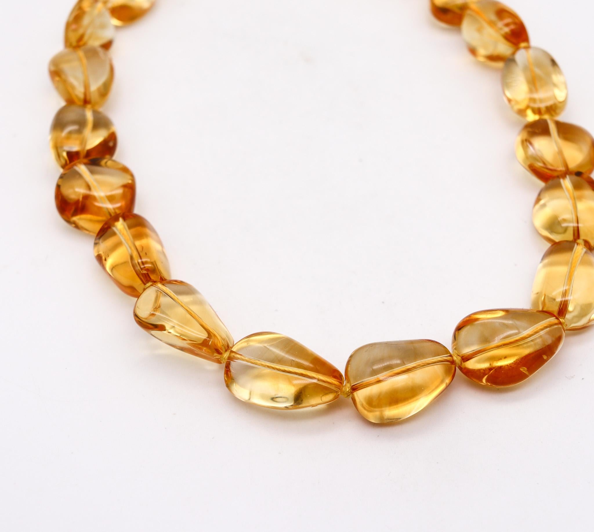 Necklace designed by Paloma Picasso for Tiffany & Co.

A vintage and rare collector's piece, created in New York city by Paloma Picasso for the Tiffany Studios back in the late 1980's. This gemstones necklace  has been crafted in solid yellow gold