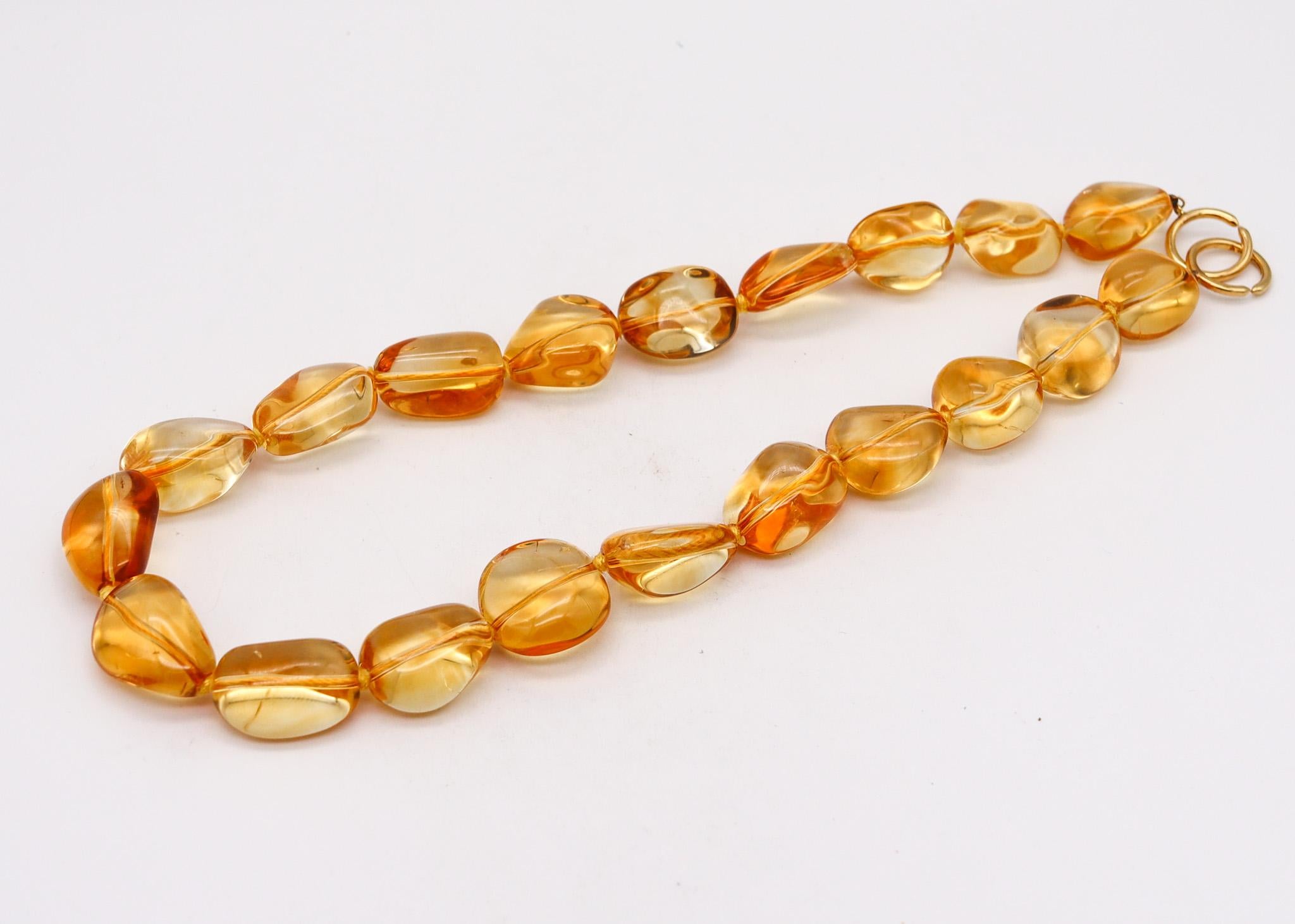 Modernist Tiffany & Co. by Paloma Picasso Necklace in 18 Karat Gold with 500ctw Citrines For Sale