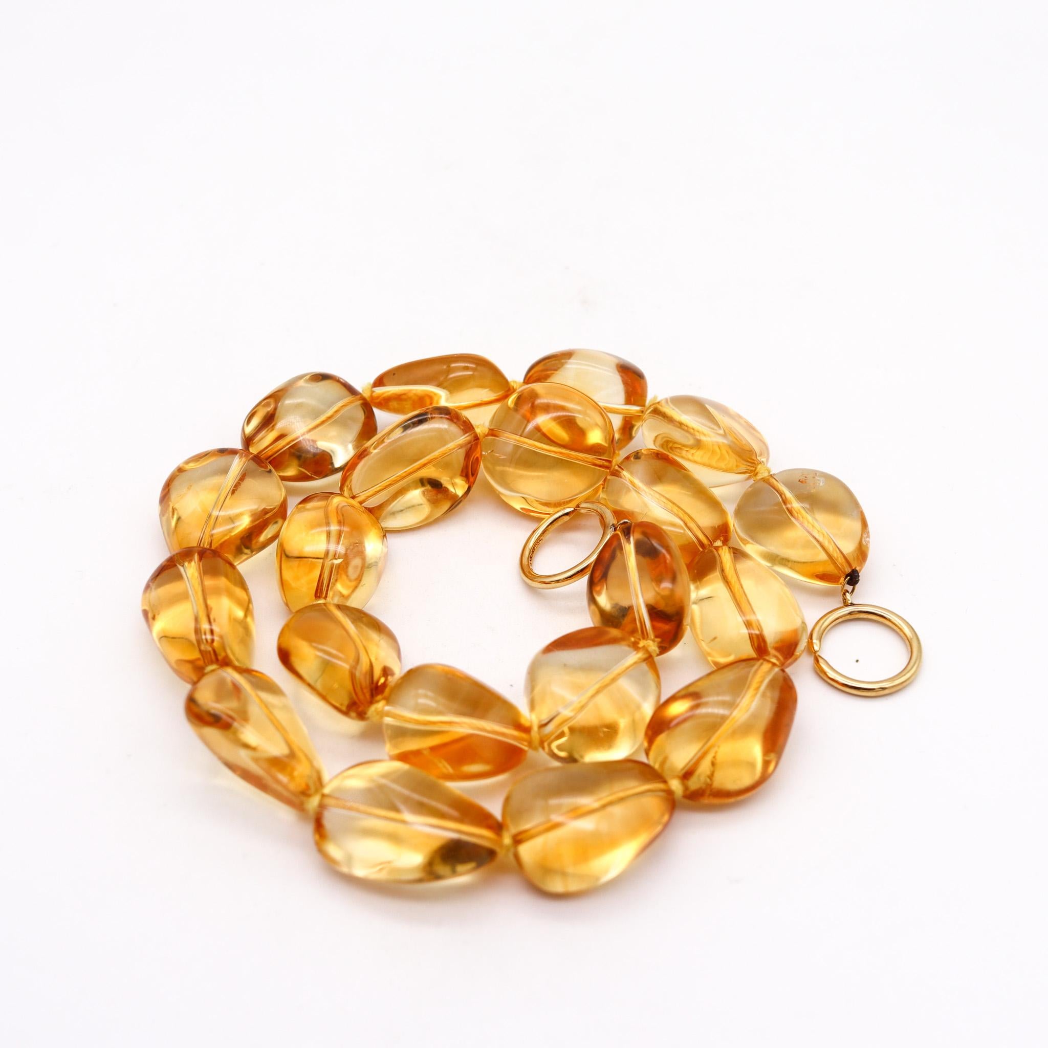 Tiffany & Co. by Paloma Picasso Necklace in 18 Karat Gold with 500ctw Citrines In Excellent Condition In Miami, FL