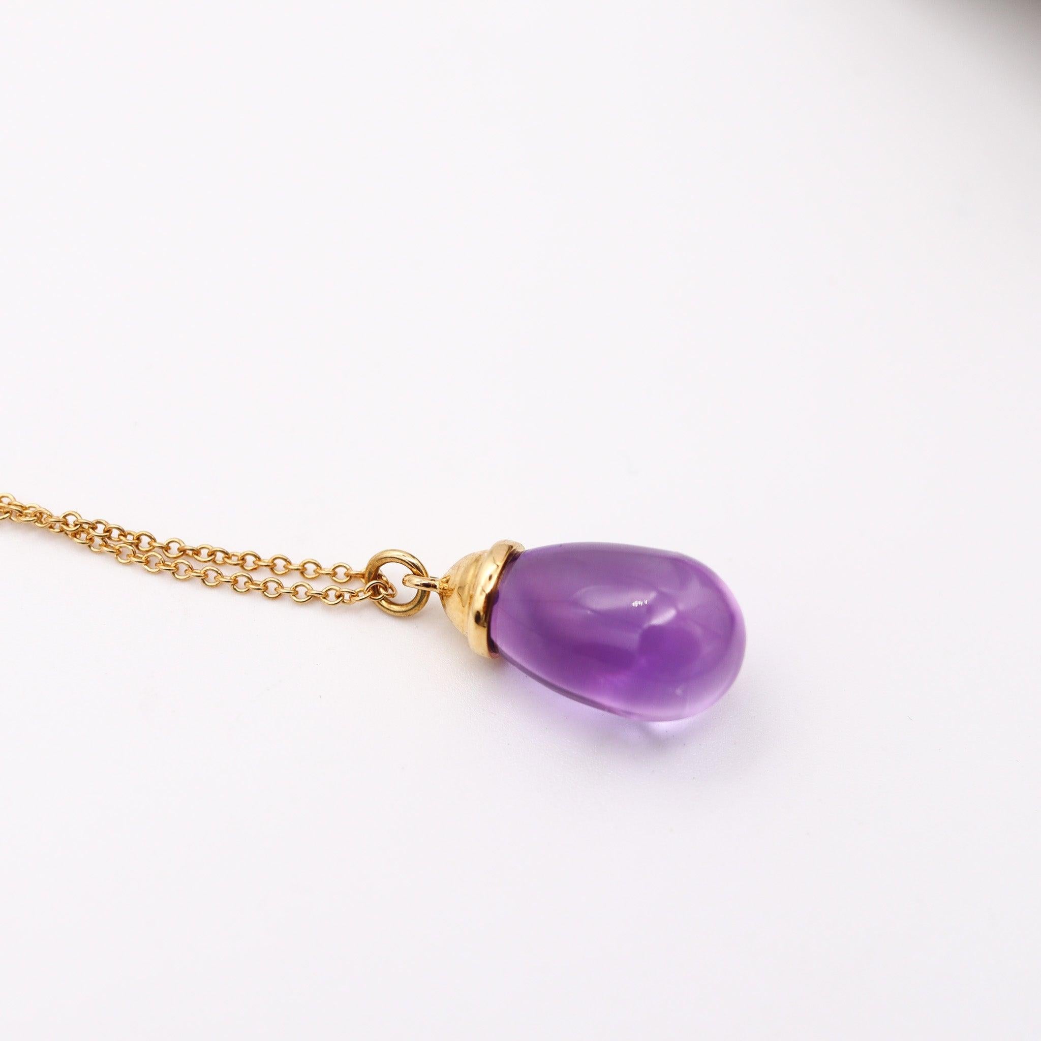 Women's TIFFANY & CO. By Paloma Picasso Necklace Pendant In 18Kt Gold With Amethyst