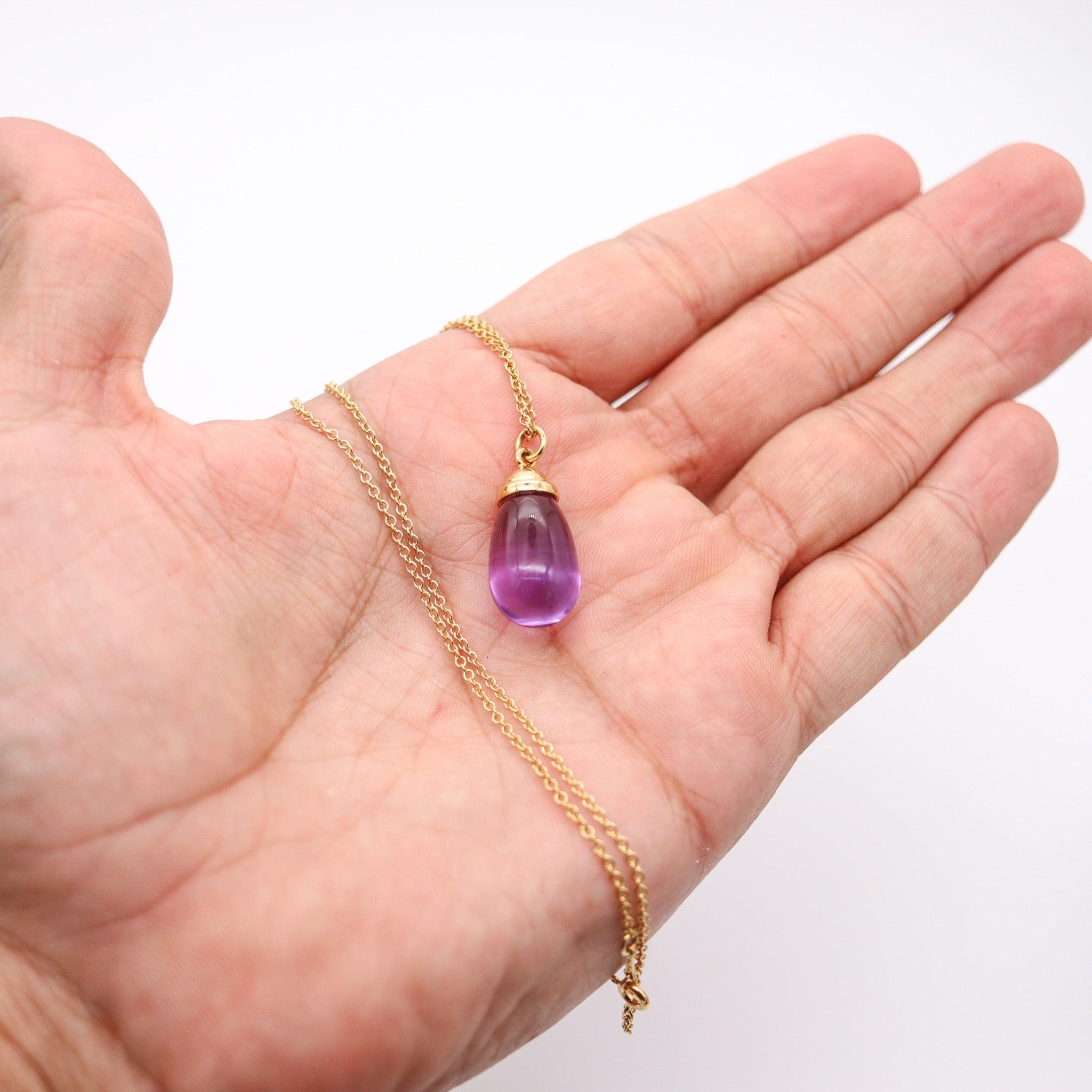 TIFFANY & CO. By Paloma Picasso Necklace Pendant In 18Kt Gold With Amethyst 2