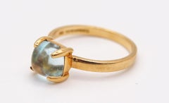 TIFFANY & CO. By Paloma Picasso Sugar Ring In 18Kt Yellow Gold With Aquamarine