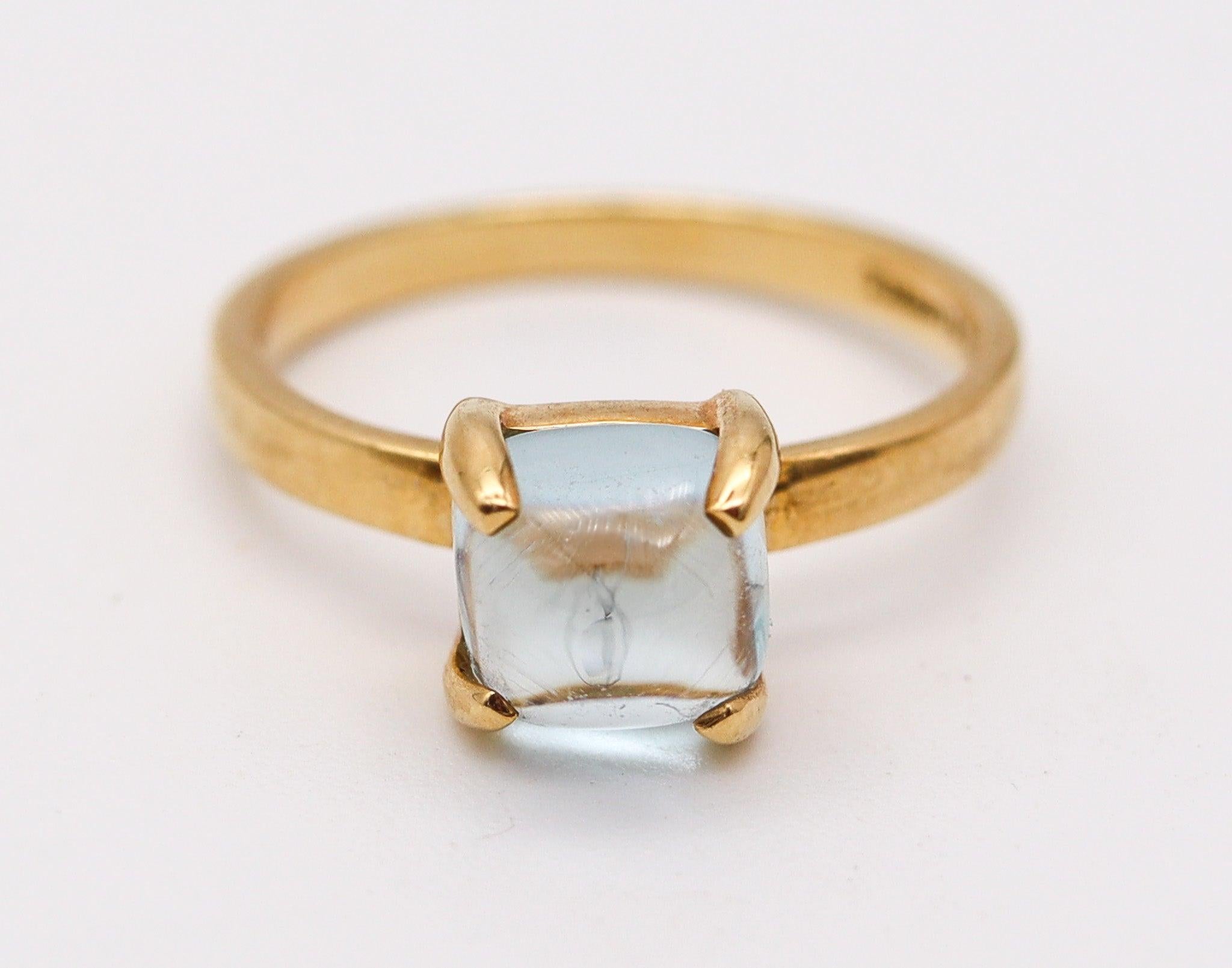 Donna TIFFANY & CO. Anello Sugar di Paloma Picasso in oro giallo 18Kt con acquamarina in vendita
