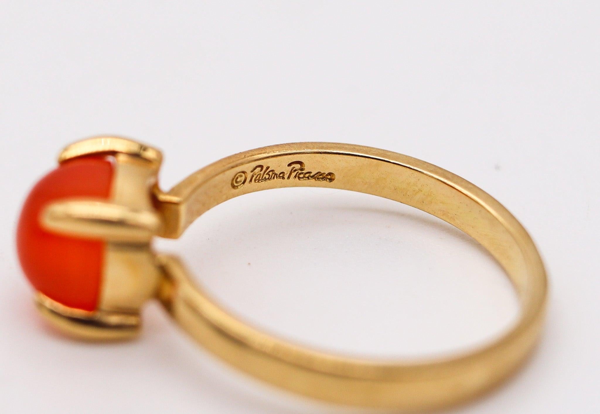 Cabochon TIFFANY & CO. Anello Sugar di Paloma Picasso in oro giallo 18Kt con grande opale in vendita