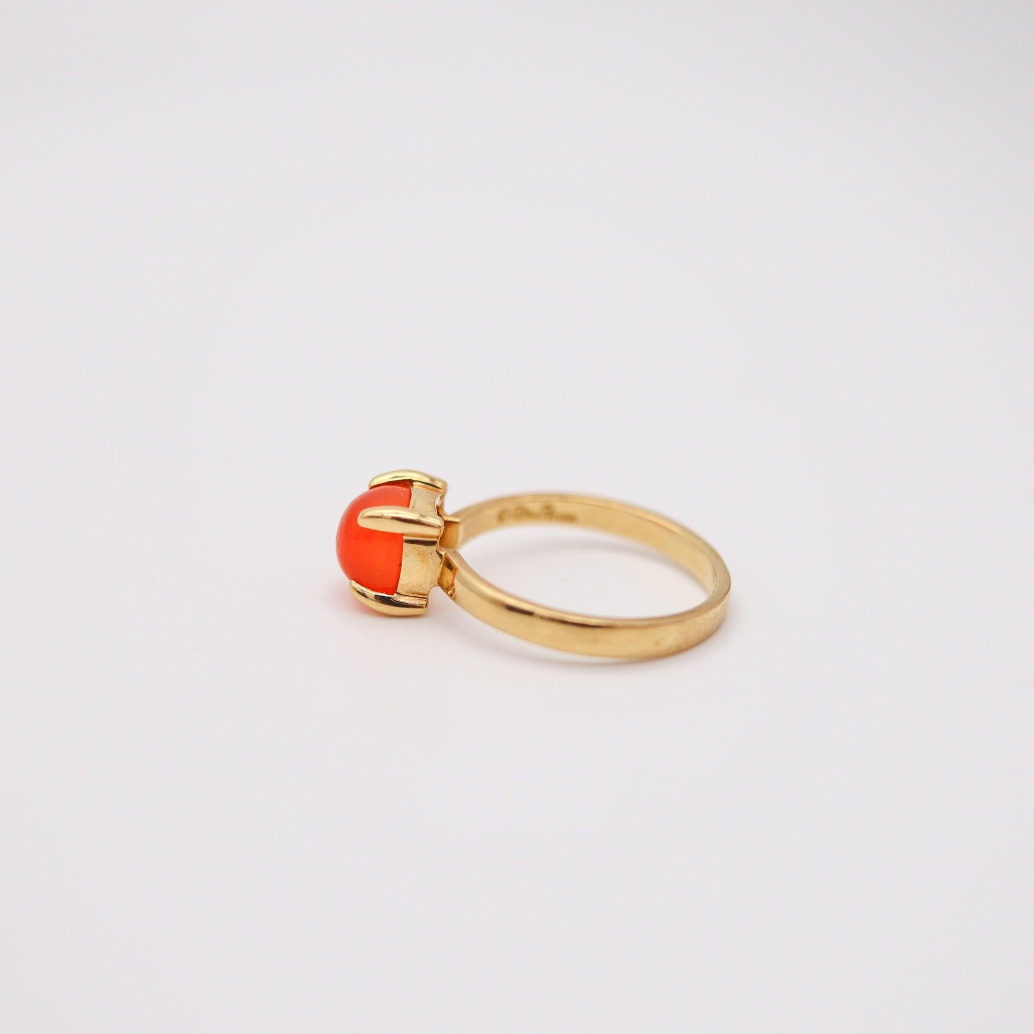 TIFFANY & CO. Anello Sugar di Paloma Picasso in oro giallo 18Kt con grande opale In condizioni ottime in vendita a Miami, FL