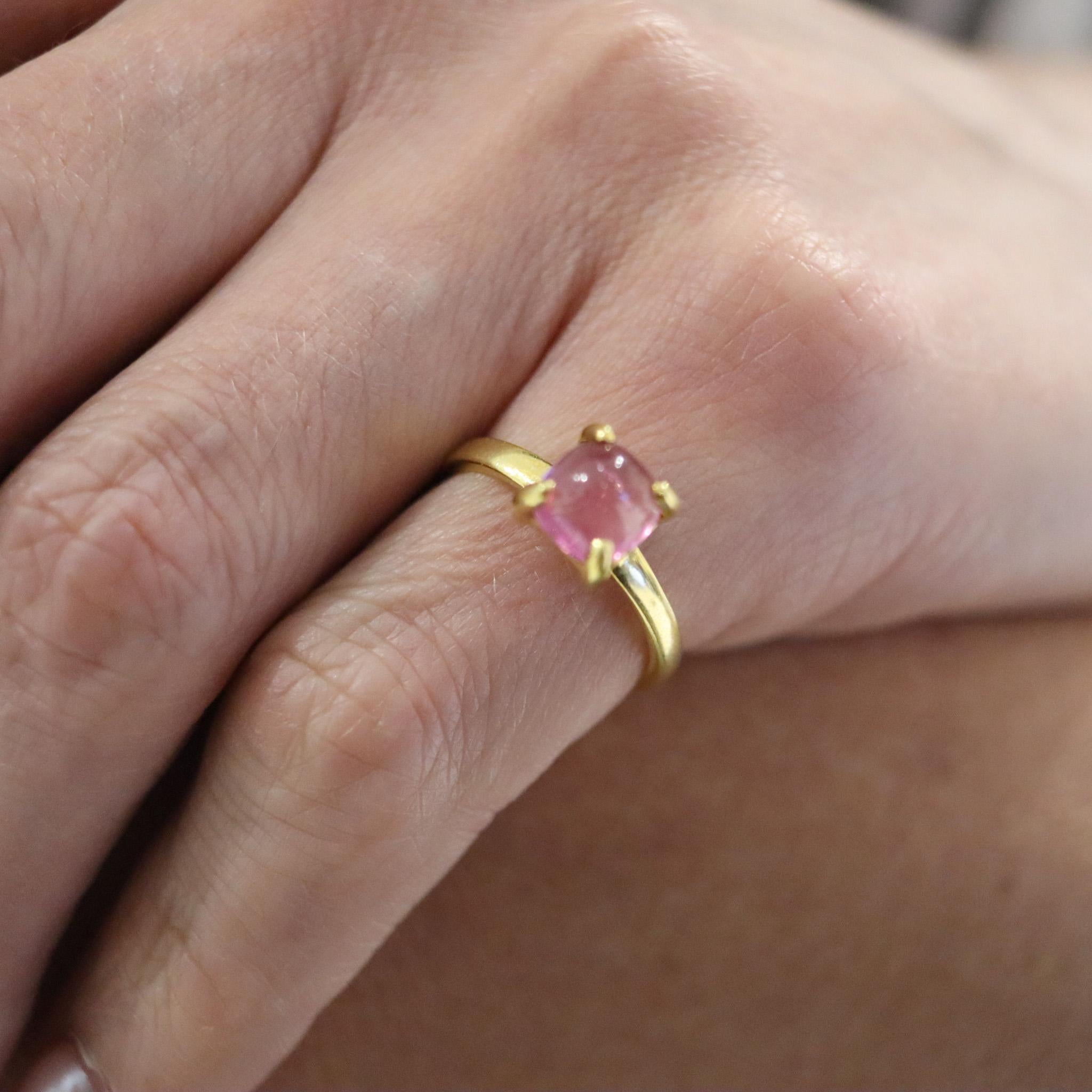 TIFFANY & CO. Anello Sugar di Paloma Picasso in oro giallo 18Kt con tormalina in vendita 1