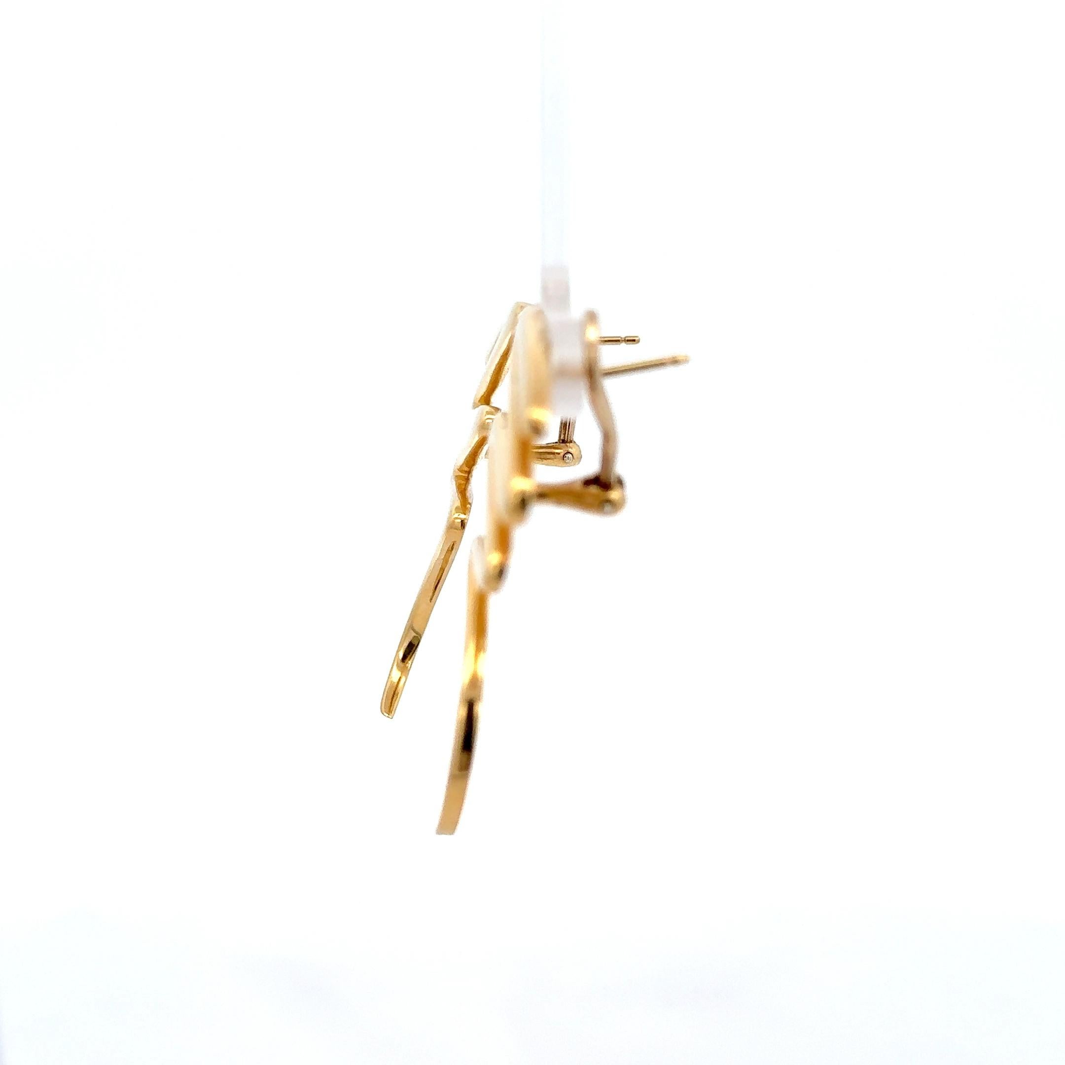 Tiffany & Co. by Paloma Picasso Swirl Earrings 18K Yellow Gold For Sale 1