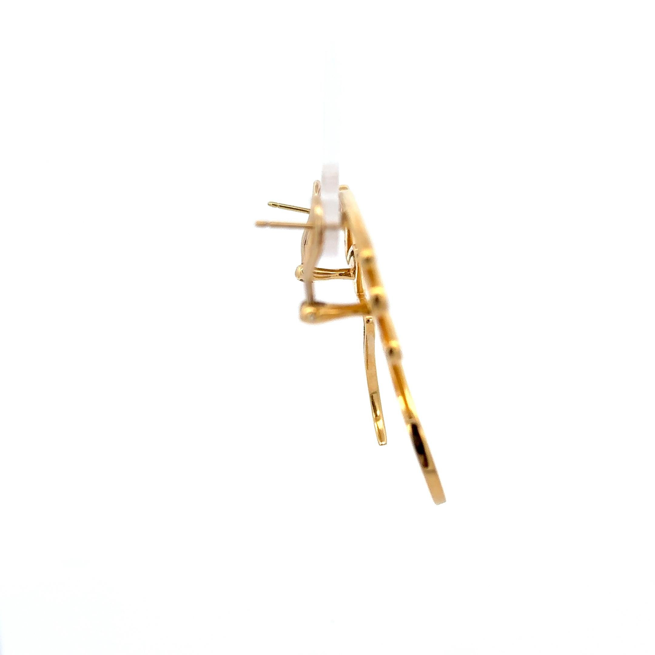 Tiffany & Co. by Paloma Picasso Swirl Earrings 18K Yellow Gold For Sale 2