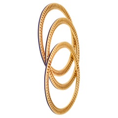 TIFFANY & CO. By Paloma Picasso Venezia Stella Enamel Bangles Trio In 18Kt Gold