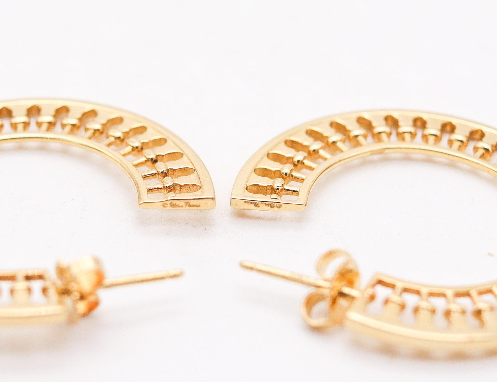 TIFFANY & CO. Boucles d'oreilles Stella Venezia par Paloma Picasso en or jaune 18 carats Pour femmes en vente