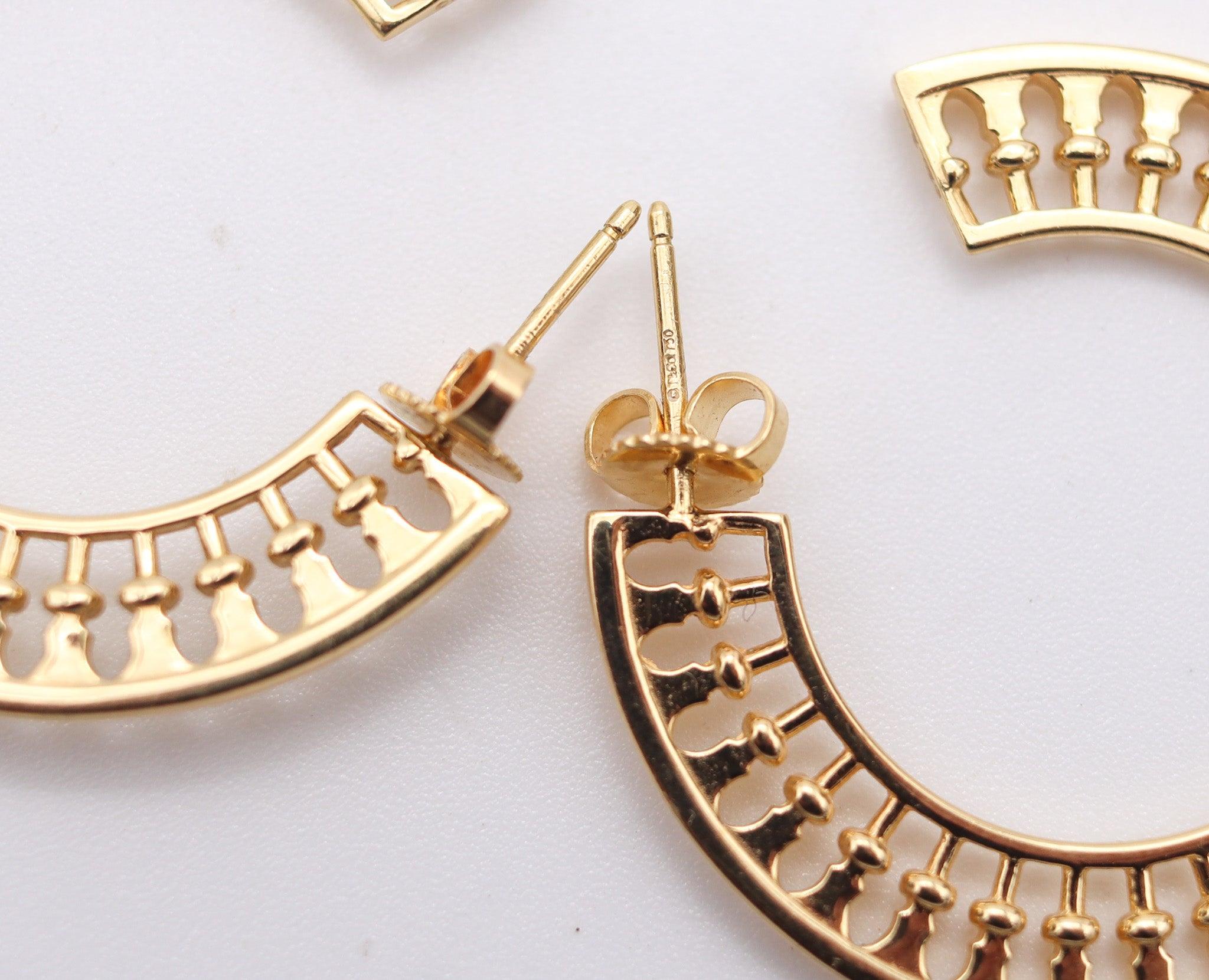 TIFFANY & CO. Boucles d'oreilles Stella Venezia par Paloma Picasso en or jaune 18 carats en vente 1