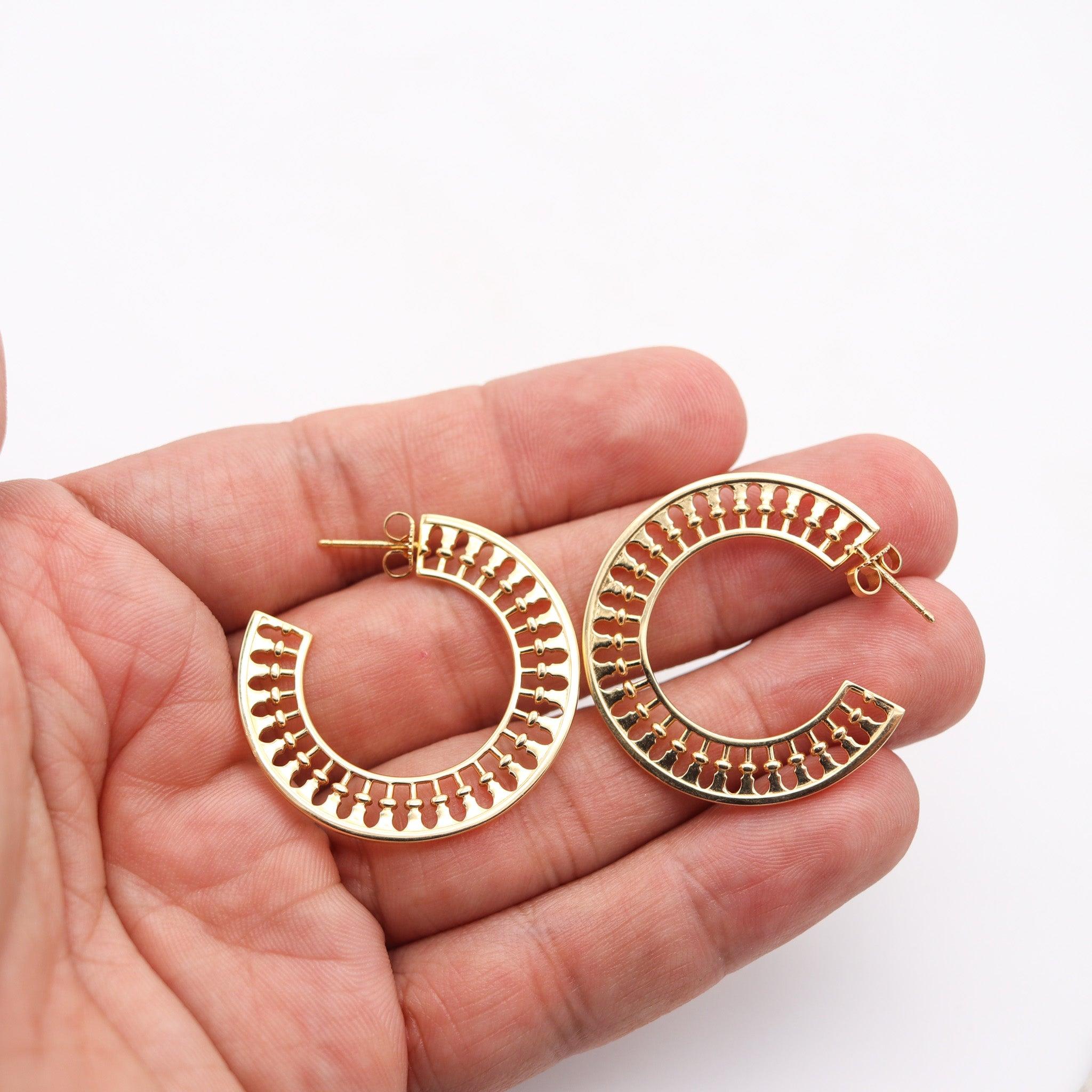 TIFFANY & CO. Boucles d'oreilles Stella Venezia par Paloma Picasso en or jaune 18 carats en vente 2
