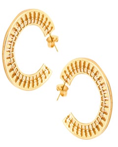 TIFFANY & CO. By Paloma Picasso Venezia Stella Hoop Earrings In 18Kt Yellow Gold
